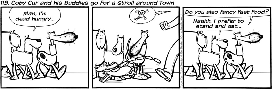 119. Coby Cur and his Buddies go for a Stroll around Town