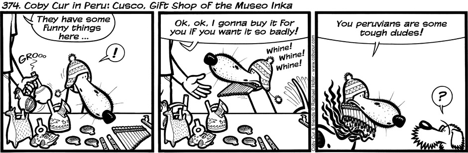 374. Coby Cur in Peru : Cusco, Gift Shop of the Museo Inka