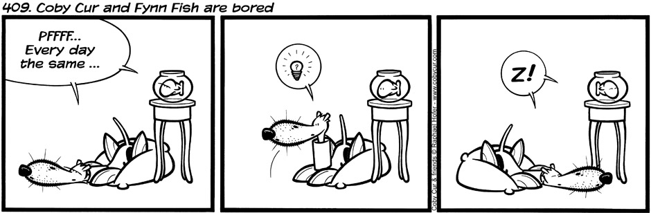 409. Coby Cur and Fynn Fish are bored