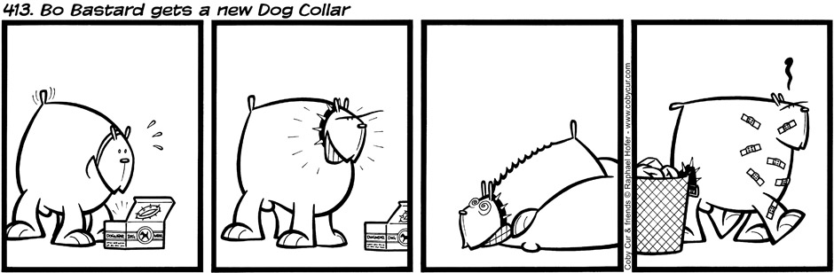 413. Bo Bastard gets a new Dog Collar