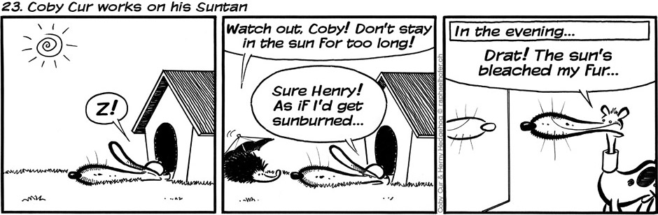 23. Coby Cur works on his Suntan